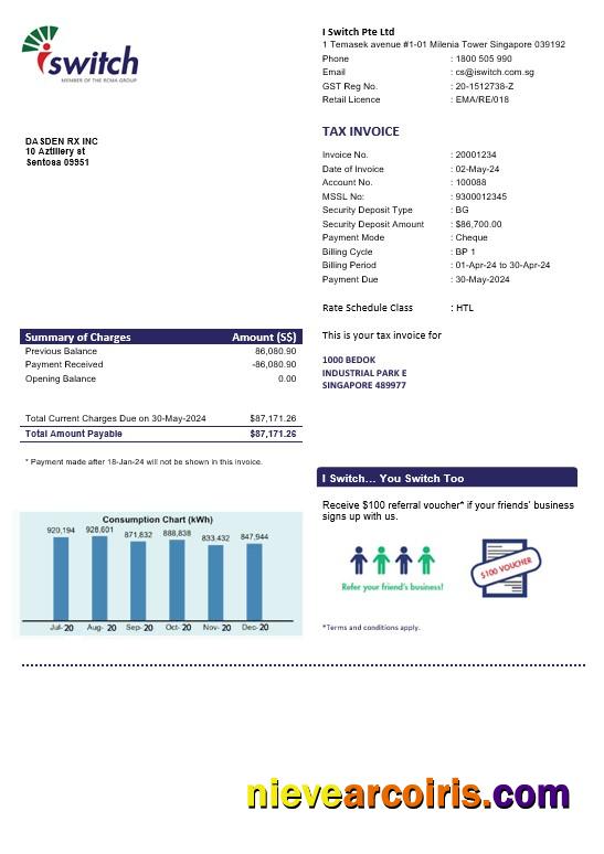 Singapore I Switch electricity business utility bill